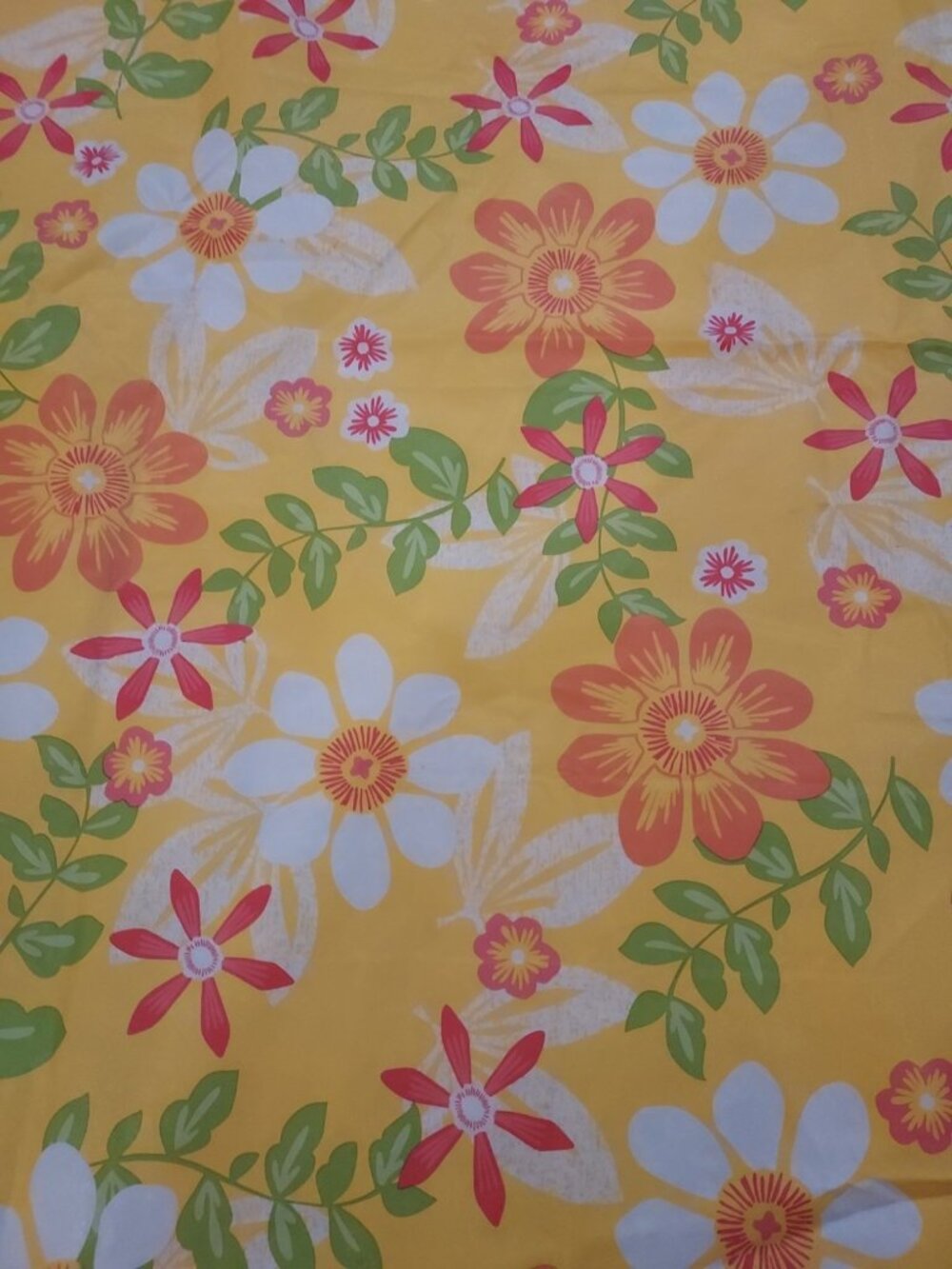 Vinyl Table Cover Vintage 1970s Picnic Flannel Backed 52"Wide x 90" LongLot of 2